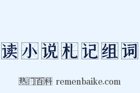 读小说札记组词是什么意思的图片